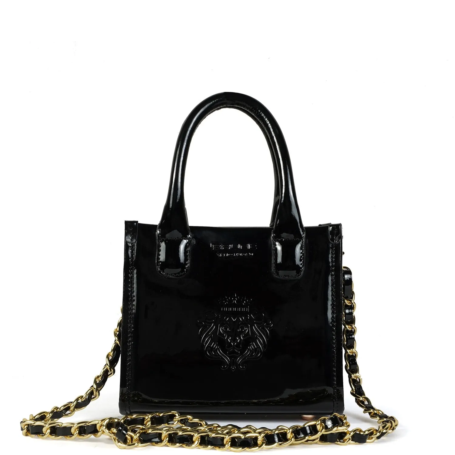Patent Black Small Handbag