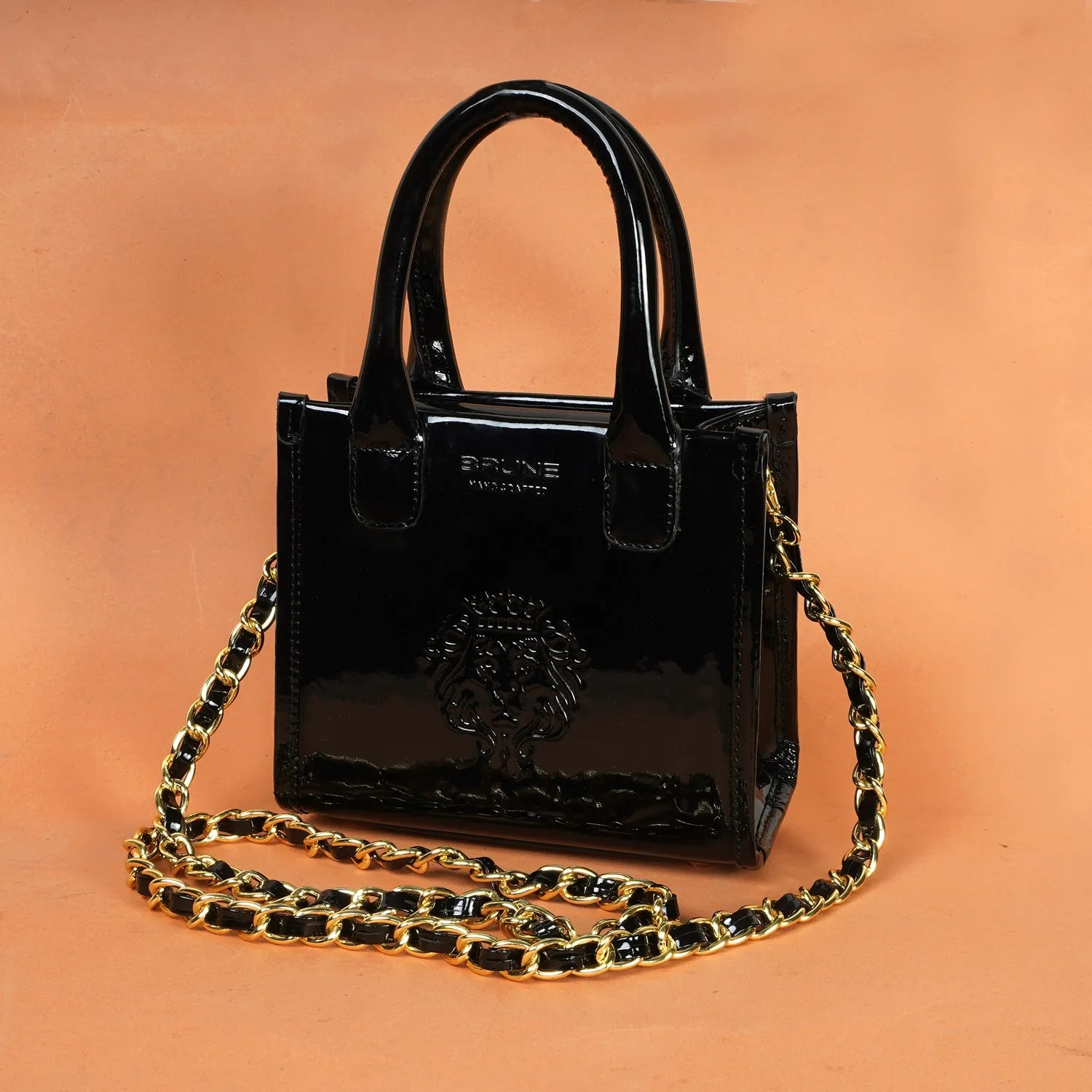 Patent Black Small Handbag