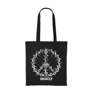 PEACE CHAIN BLACK TOTE BAG