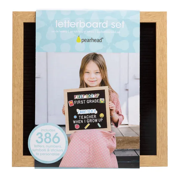 Pearhead First Day of School Letterboard Set with Stickers