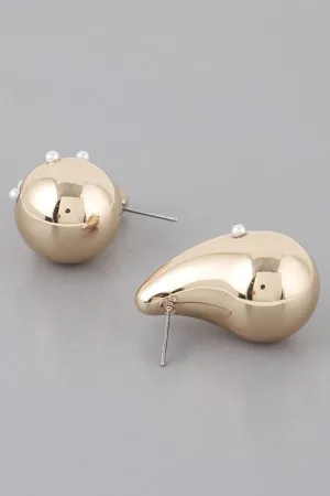 Pearl studded teardrop