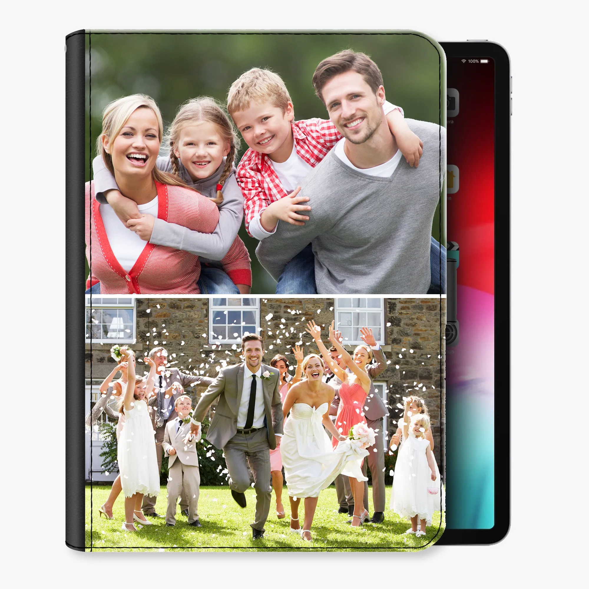 Personalised Apple iPad Leather Wallet Case