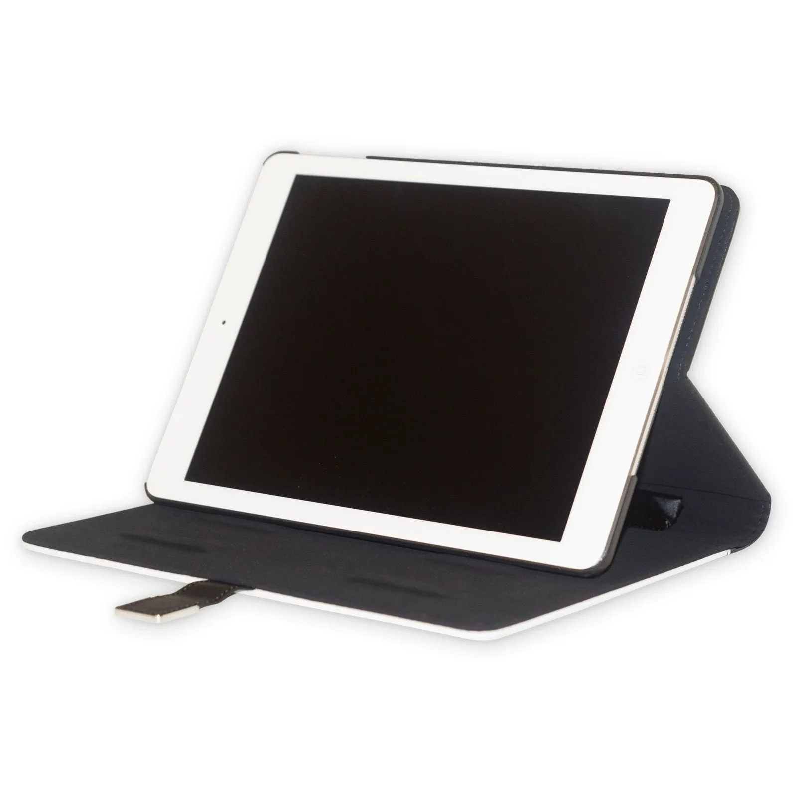 Personalised iPad Case with Heart Stylised Name on Black Marble
