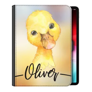 Personalised iPad Case with Yellow Duckling and Name