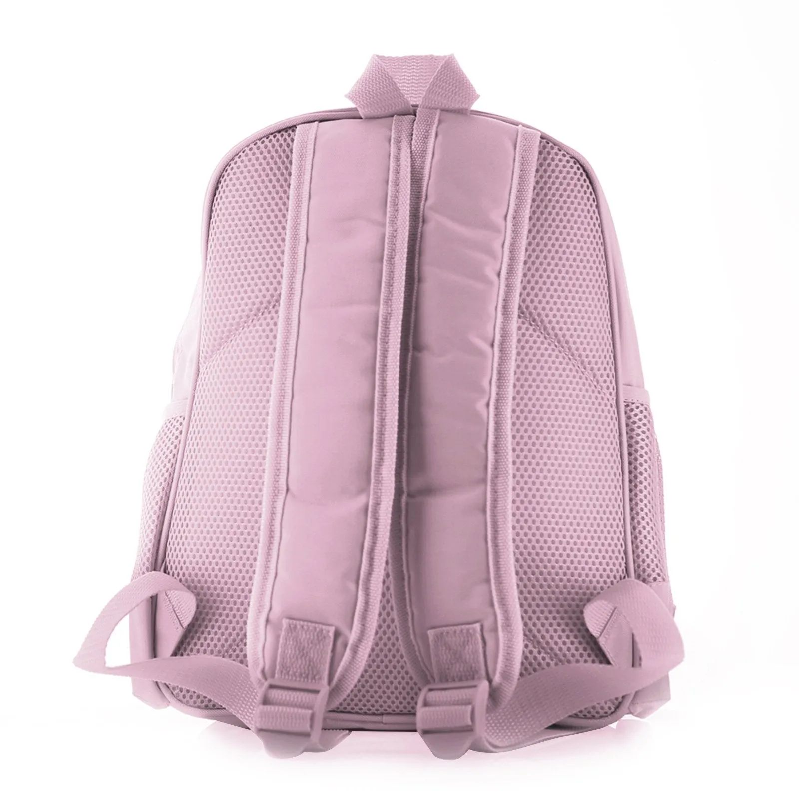 Personalised School Bag with Cute Text and Hippo Peach Flowers