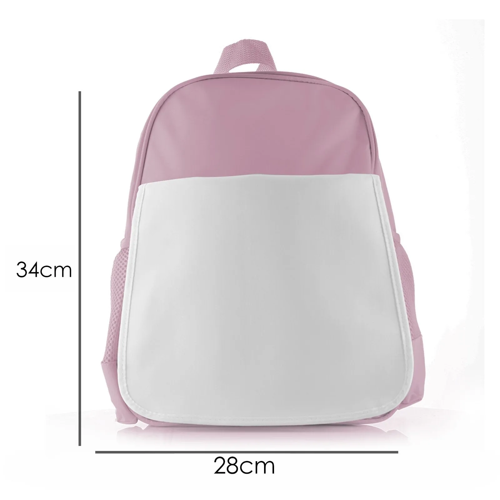 Personalised School Bag with Cute Text and Hippo Peach Flowers