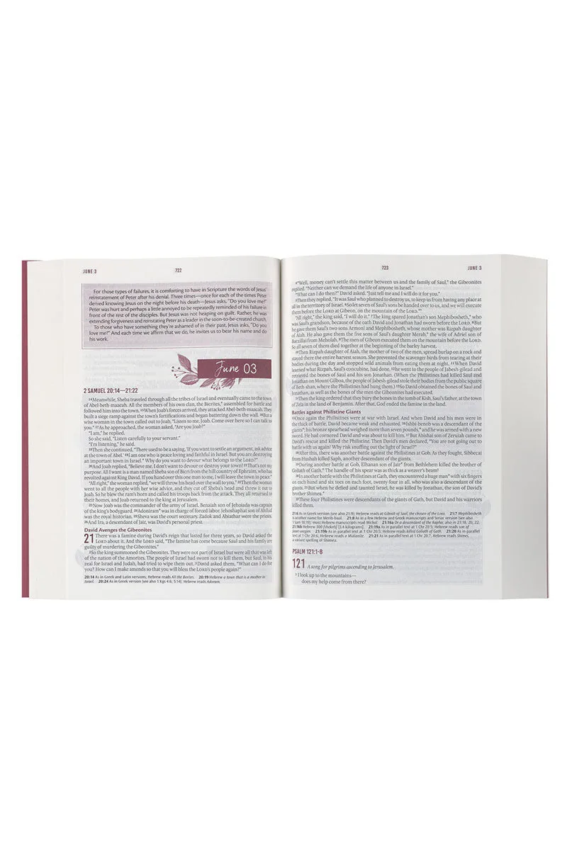 Pink Lily NLT Everyday Devotional Bible for Women