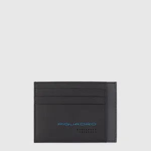 Porta Carte di Credito Piquadro Urban in Pelle Grigio Scuro