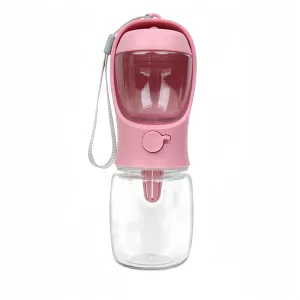 Portable Dog & Cat Water Bottle with Food Storage