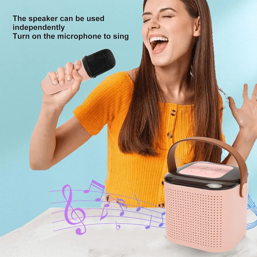 PORTABLE MULTIFUNCTIONAL WIRELESS MINI KARAOKE MACHINE WITH STEREO SOUND AND RGB LIGHT