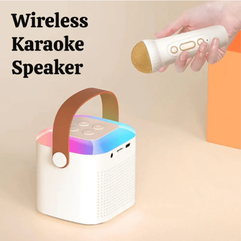 PORTABLE MULTIFUNCTIONAL WIRELESS MINI KARAOKE MACHINE WITH STEREO SOUND AND RGB LIGHT