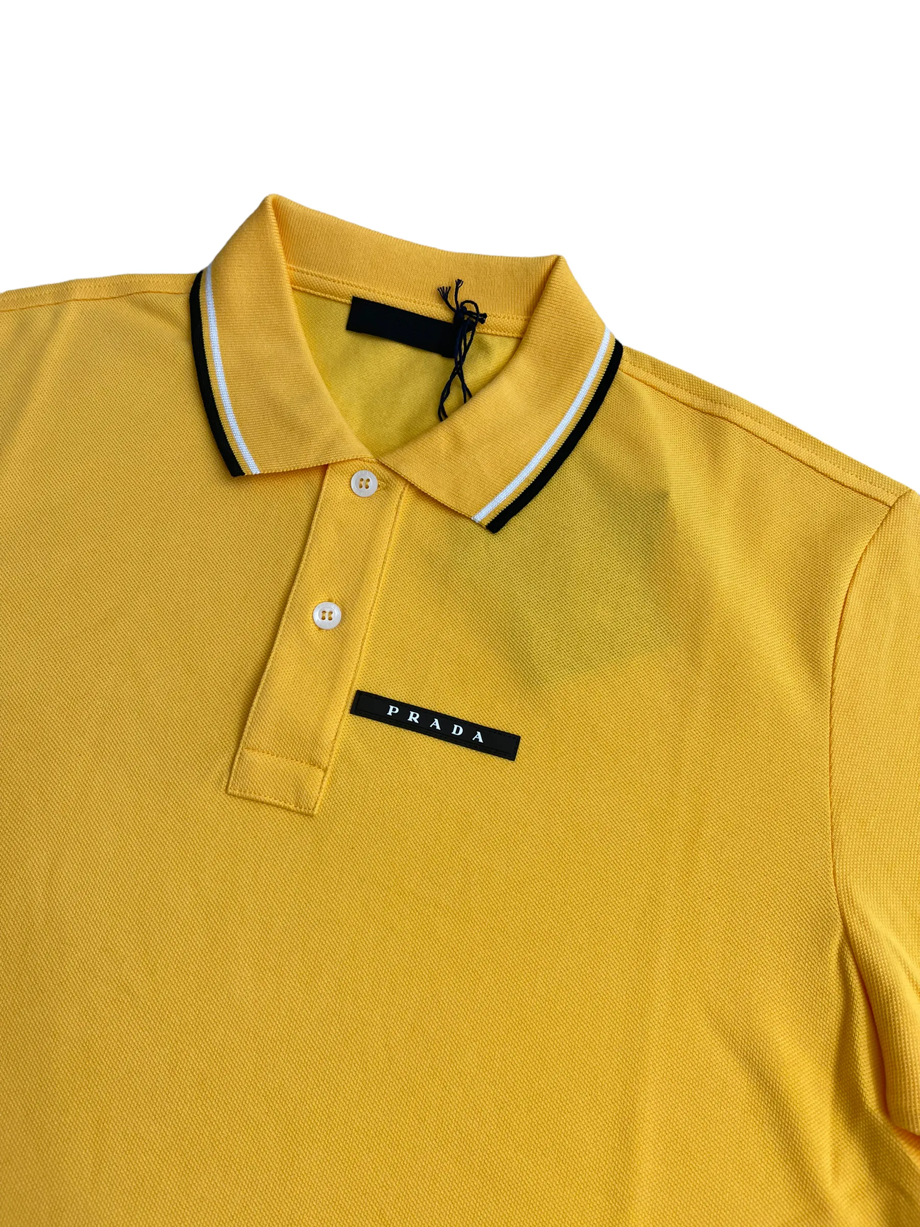 PRADA MILANO SLIM FIT POLO SHIRT - YELLOW