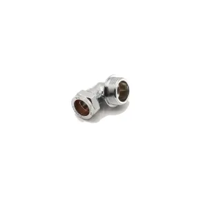 PrimaPlus Chrome Compression Elbow 22mm x 1" Male (Pack of 10)
