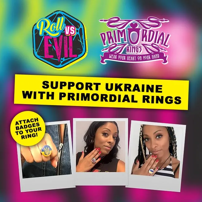 Primordial RollVsEvil Ring & Badges