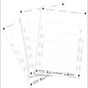 Q-Connect Name Badge Inserts 40x75mm 12 Per Sheet (25 Pack)