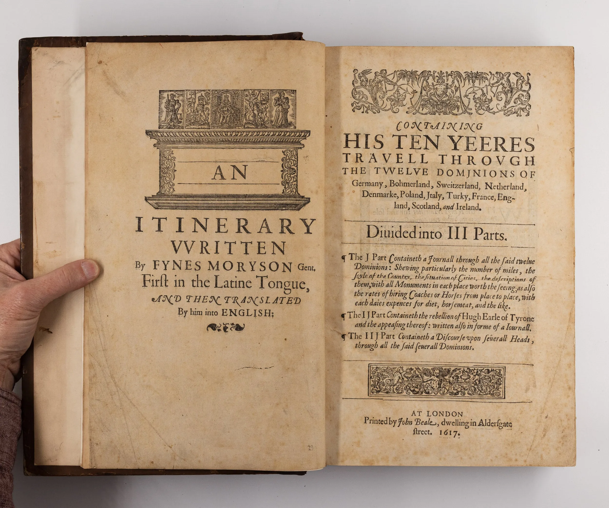 "Morysen's Itinerary" – 1617 – by Fynes Moryson [1st Ed.]