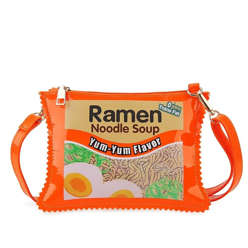 Ramen Noodles Soup Crossbody Bag: Mini Day Clutch