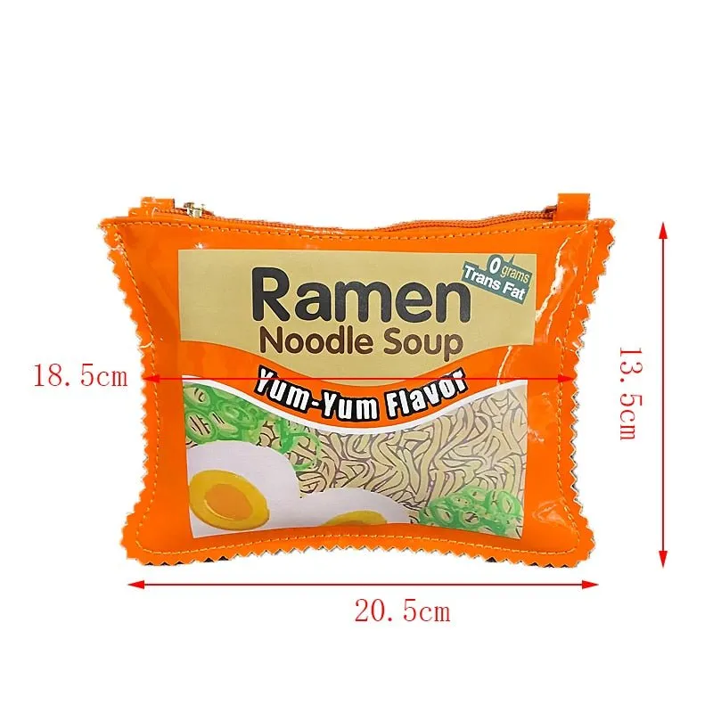 Ramen Noodles Soup Crossbody Bag: Mini Day Clutch