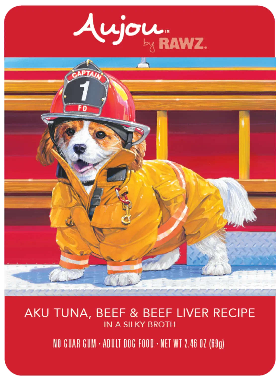 Rawz Aujou Aku Tuna, Beef & Beef Liver Pouch Dog Food