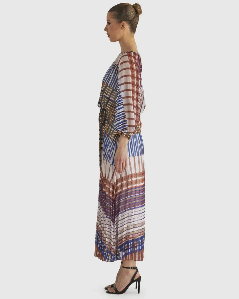 Rays Dress - Check Navy