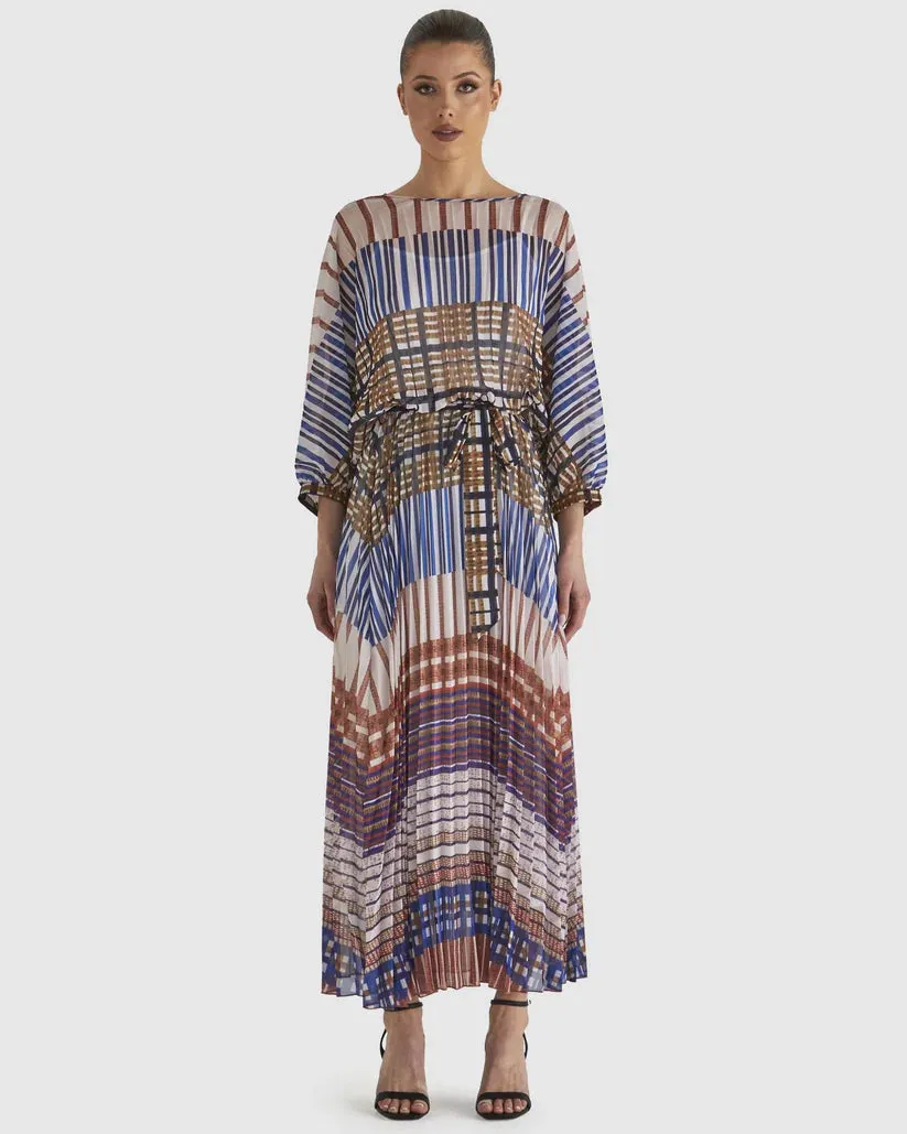 Rays Dress - Check Navy