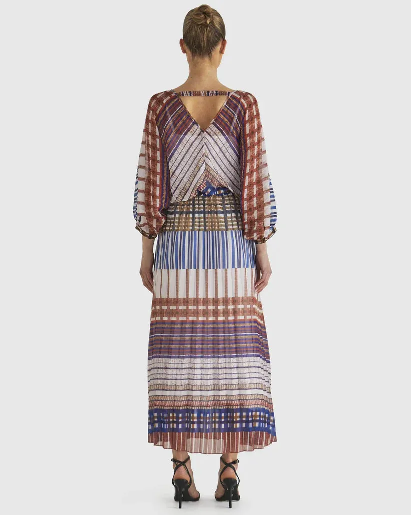 Rays Dress - Check Navy