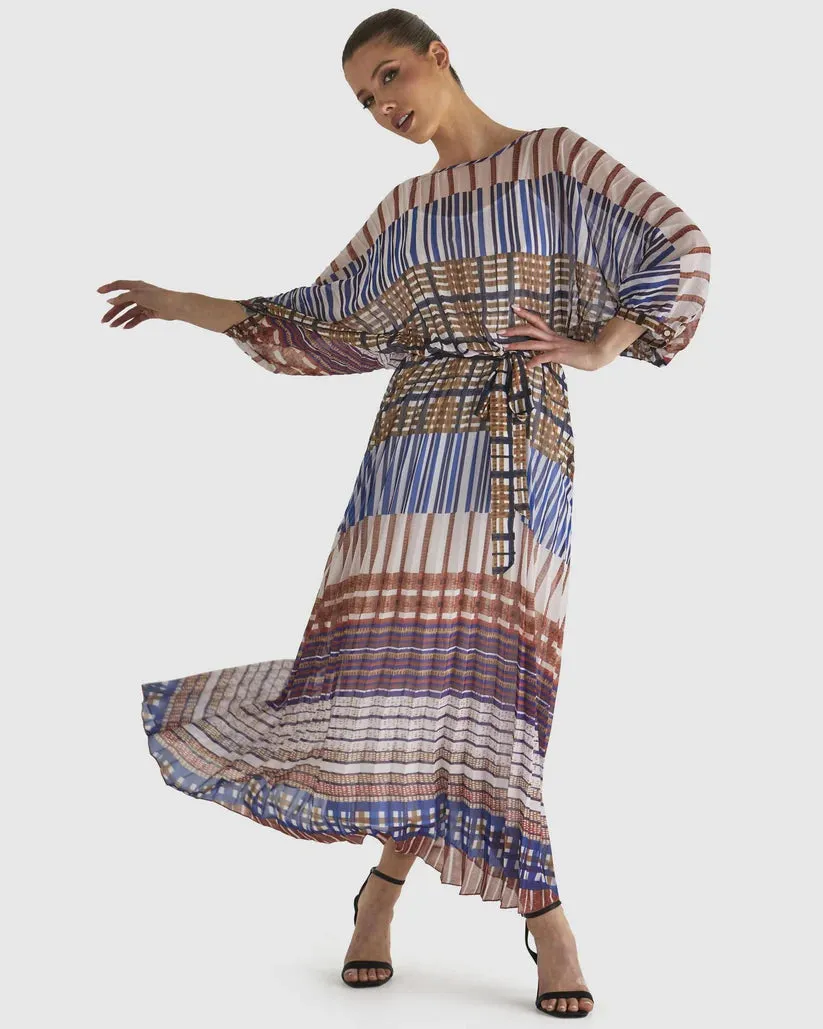 Rays Dress - Check Navy