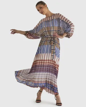 Rays Dress - Check Navy