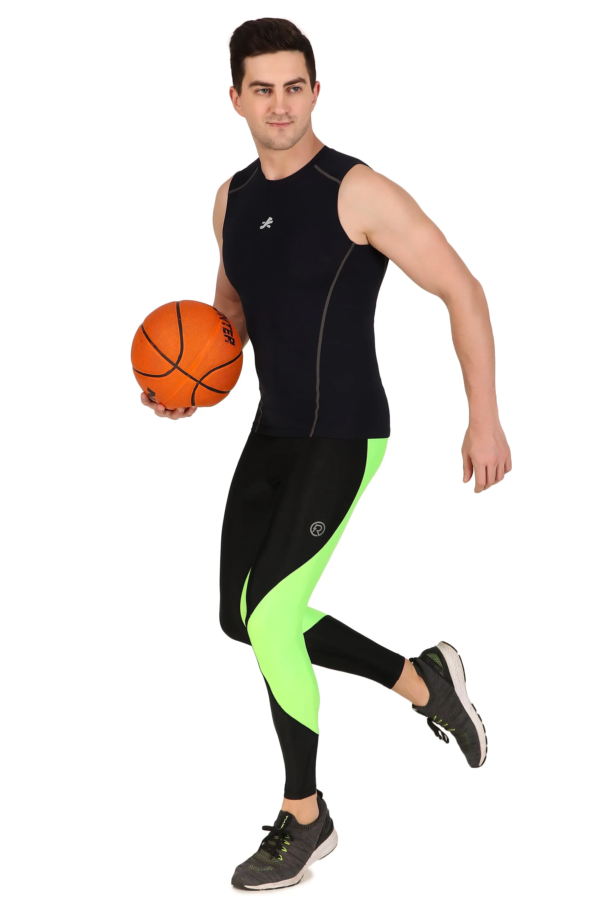Recharge DC Polyester Compression Pant (Neon Green)