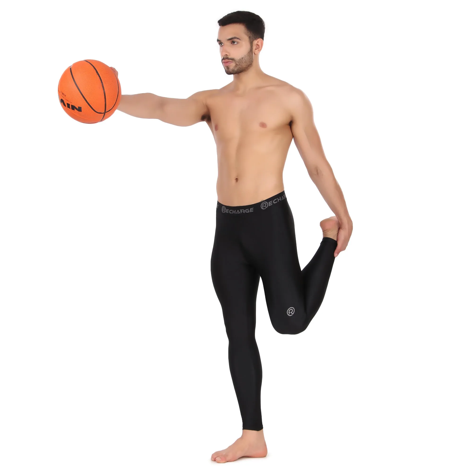 Recharge Polyester Compression Pant (Black)