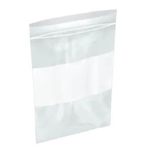 Reclosable Poly Bags - White Block - 4" x 6" - 2 Mil - 1,000 / Box - 6,000 / Case