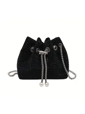 Rhinestone Pouch Style Evening Bag