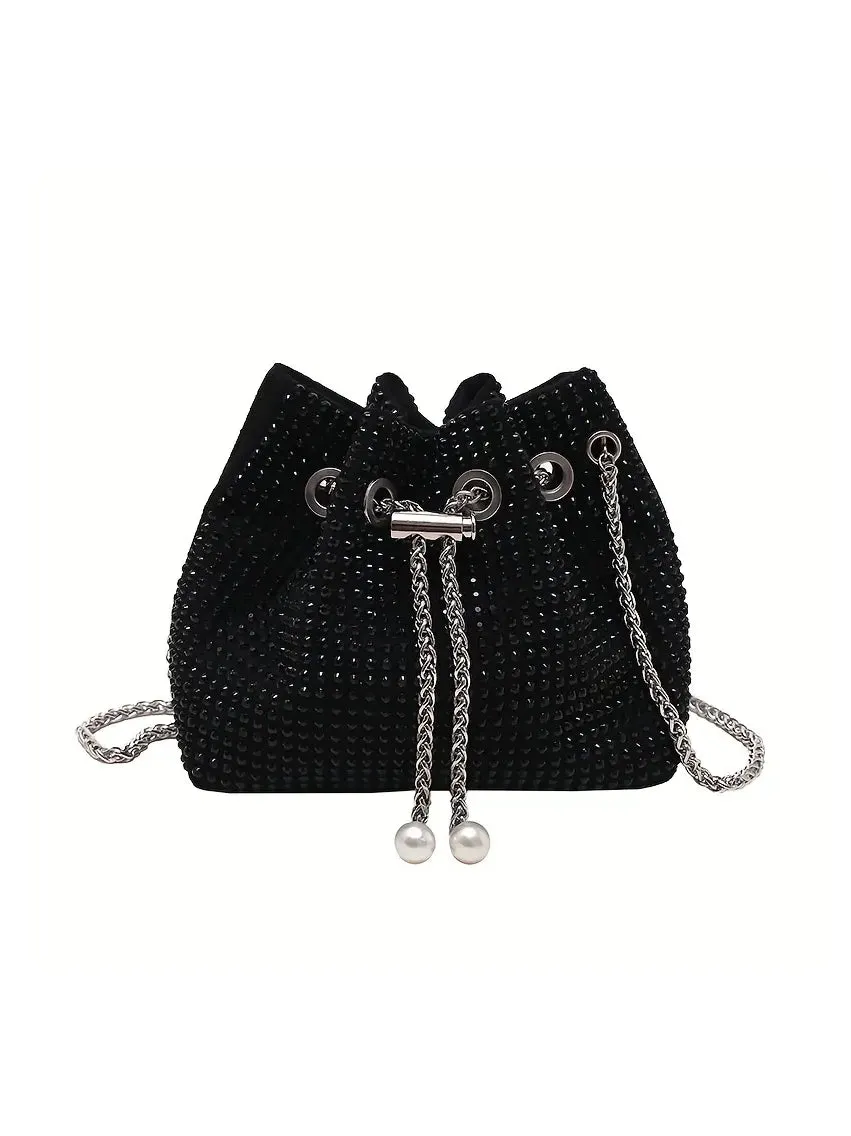 Rhinestone Pouch Style Evening Bag