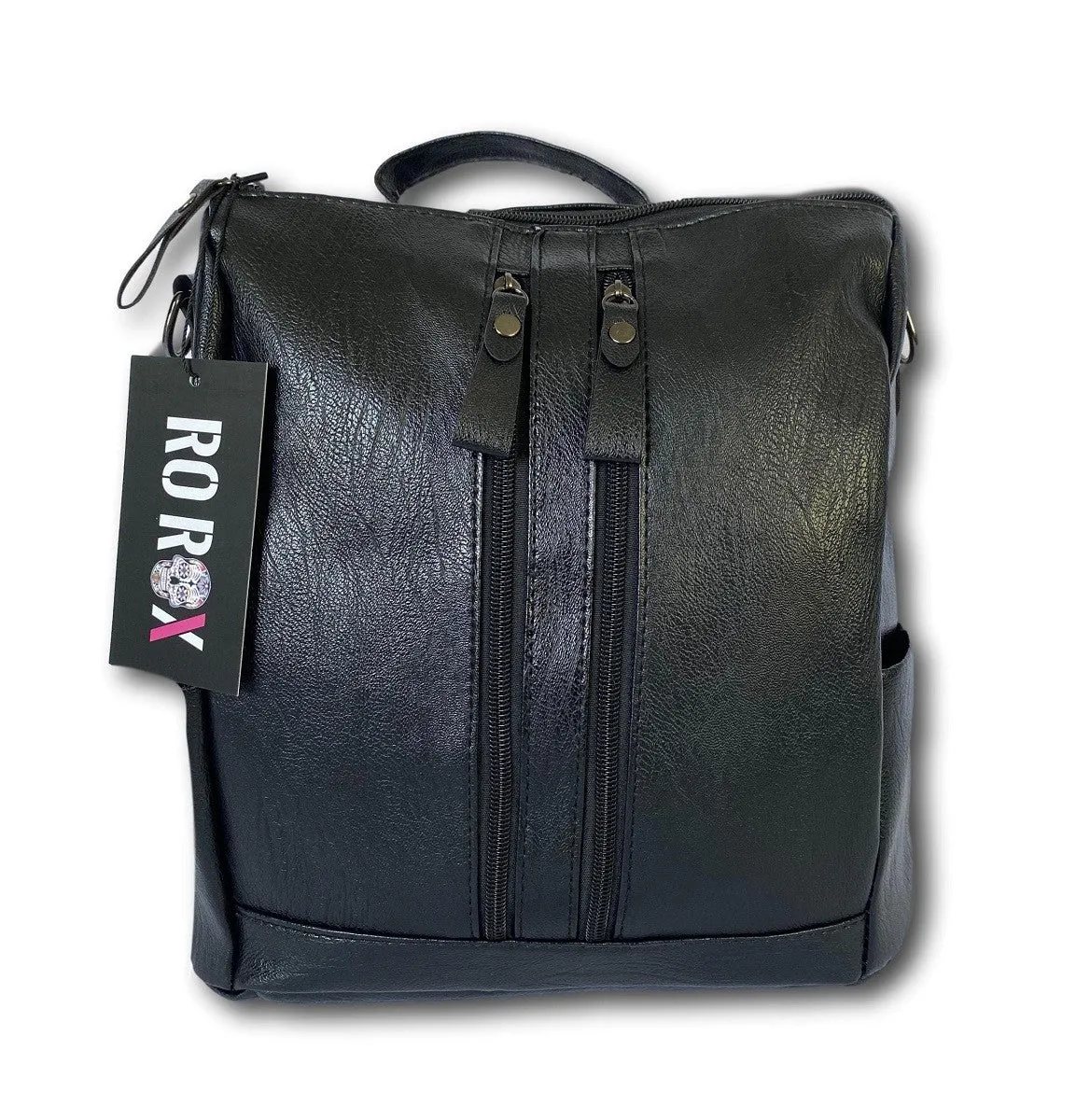 Ro Rox Lisa Faux Leather Zipper Backpack