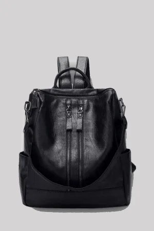 Ro Rox Lisa Faux Leather Zipper Backpack
