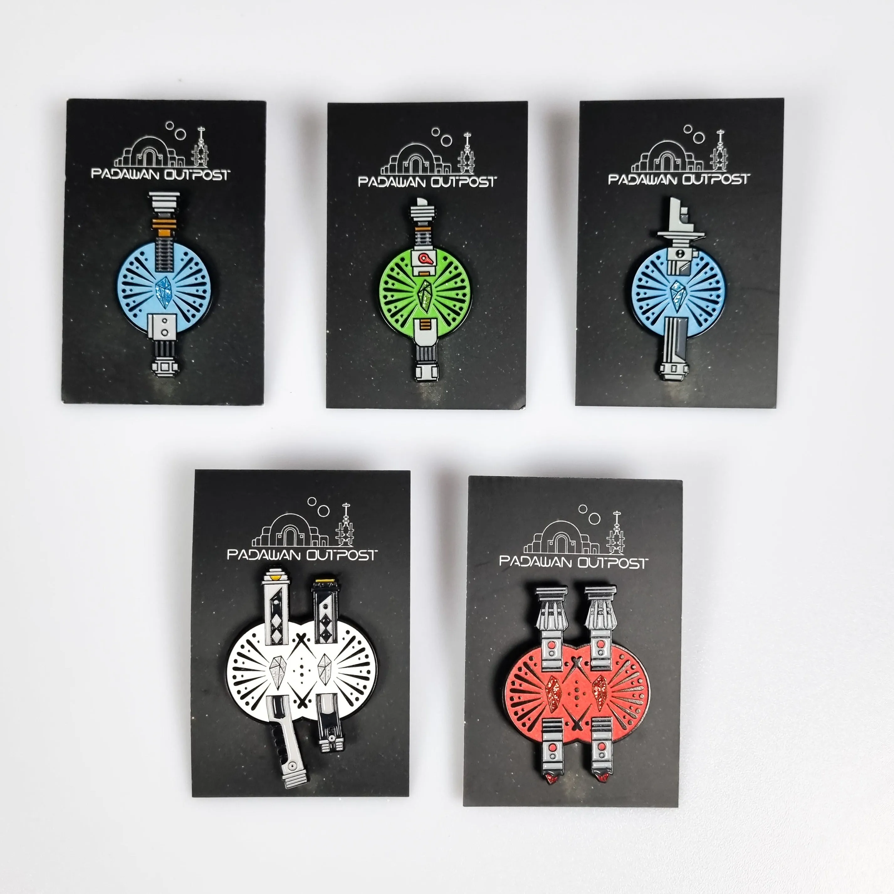 Saber crystal pin badge