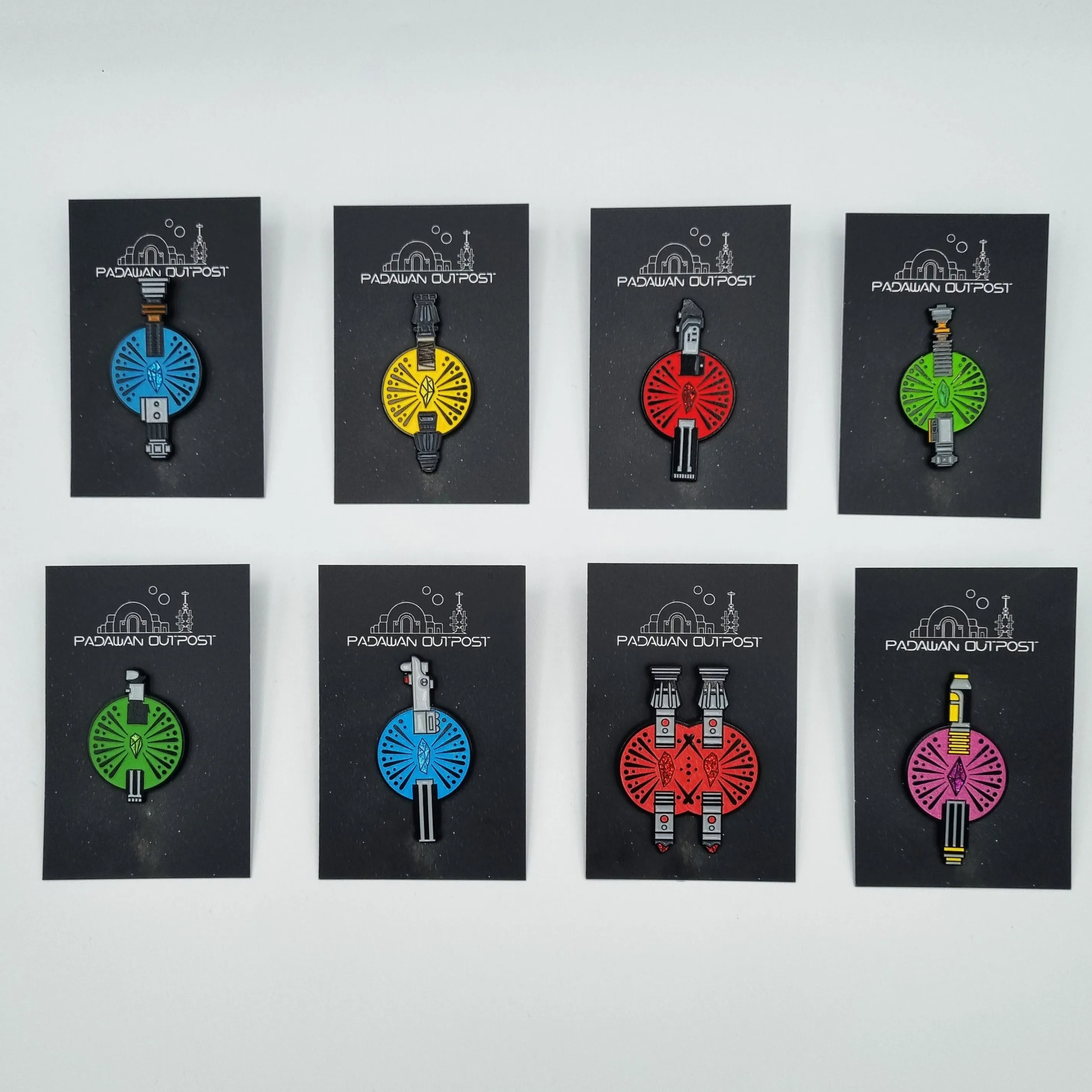 Saber crystal pin badge