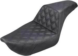 Saddlemen 896-04-175 Step-Up Full Lattice Stitch Seat - Black