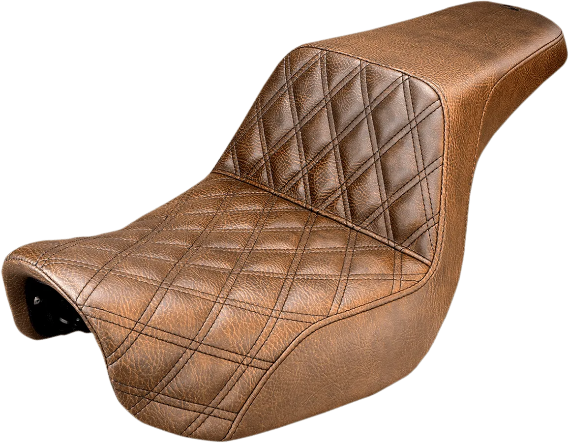 Saddlemen 896-04-175BR Step-Up Full Lattice Stitch Seat - Brown