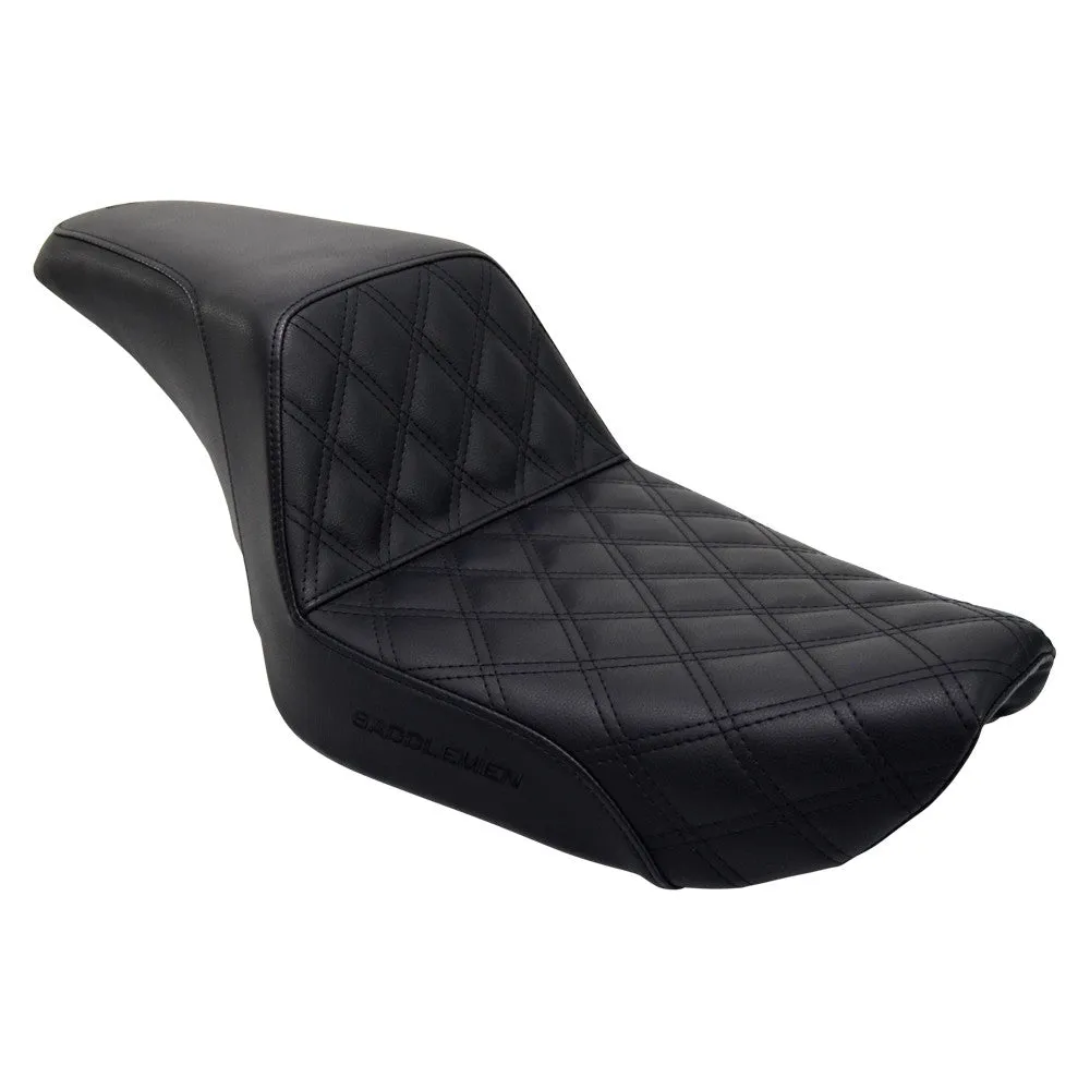 Saddlemen - Step Up Seat - 1996-2003 Dyna FXD - Lattice Diamond Stitch