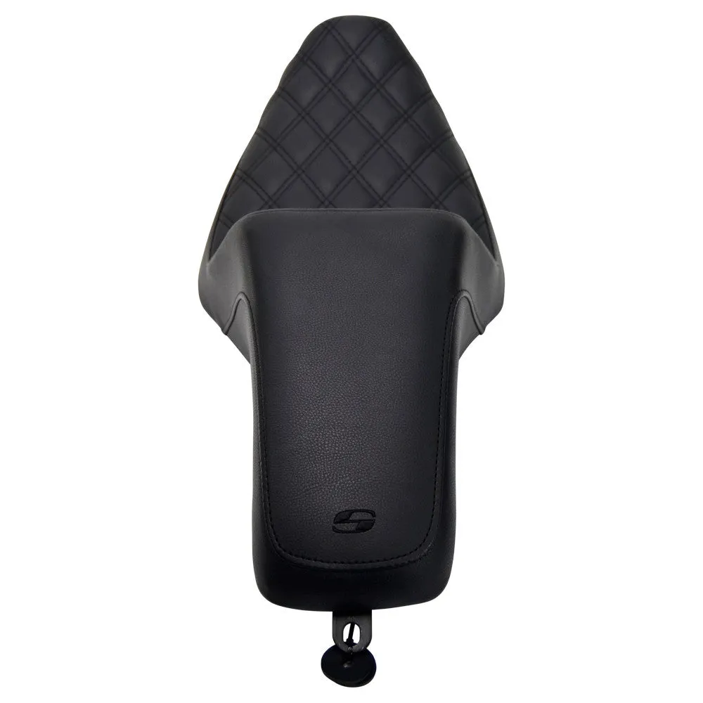 Saddlemen - Step Up Seat - 1996-2003 Dyna FXD - Lattice Diamond Stitch