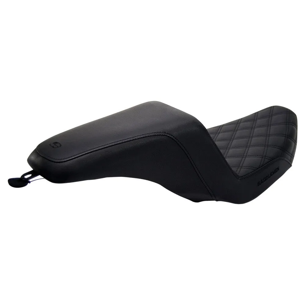 Saddlemen - Step Up Seat - 1996-2003 Dyna FXD - Lattice Diamond Stitch