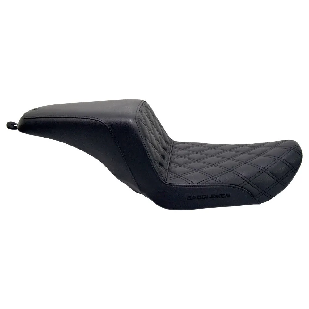 Saddlemen - Step Up Seat - 1996-2003 Dyna FXD - Lattice Diamond Stitch