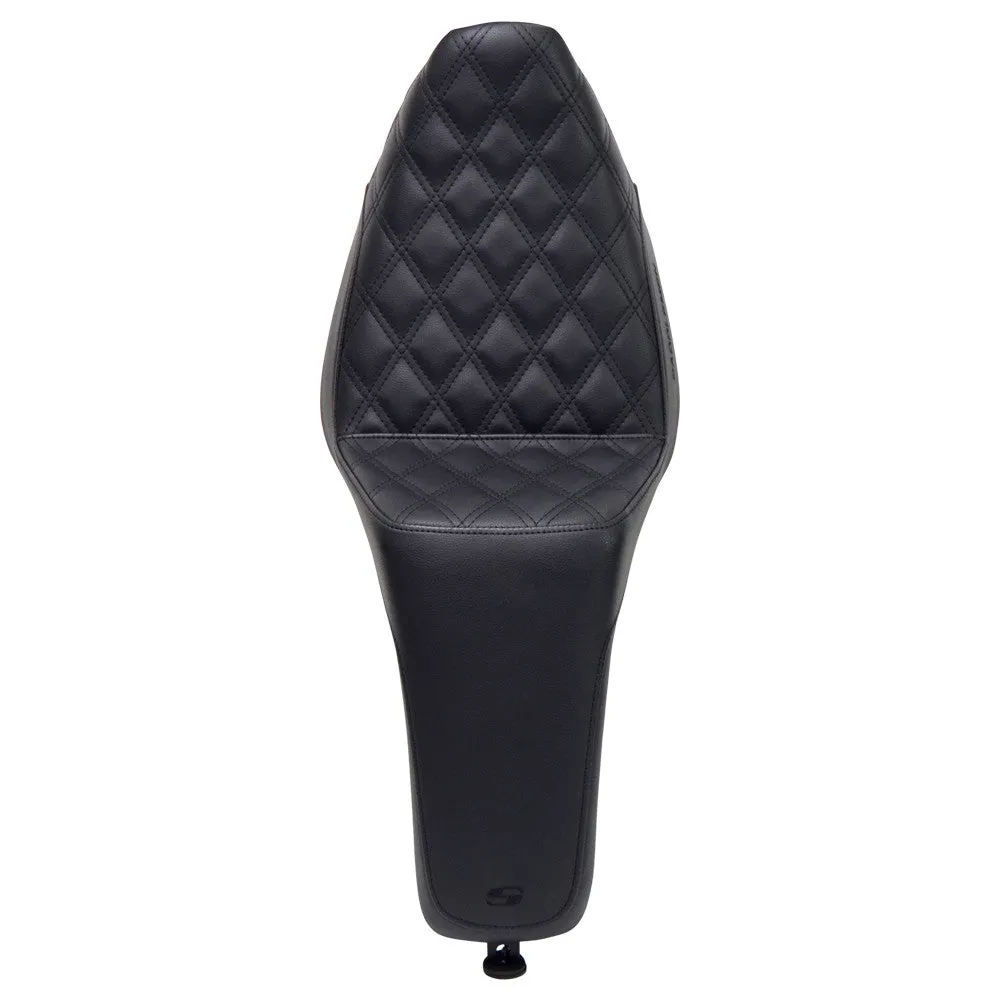 Saddlemen - Step Up Seat - 1996-2003 Dyna FXD - Lattice Diamond Stitch