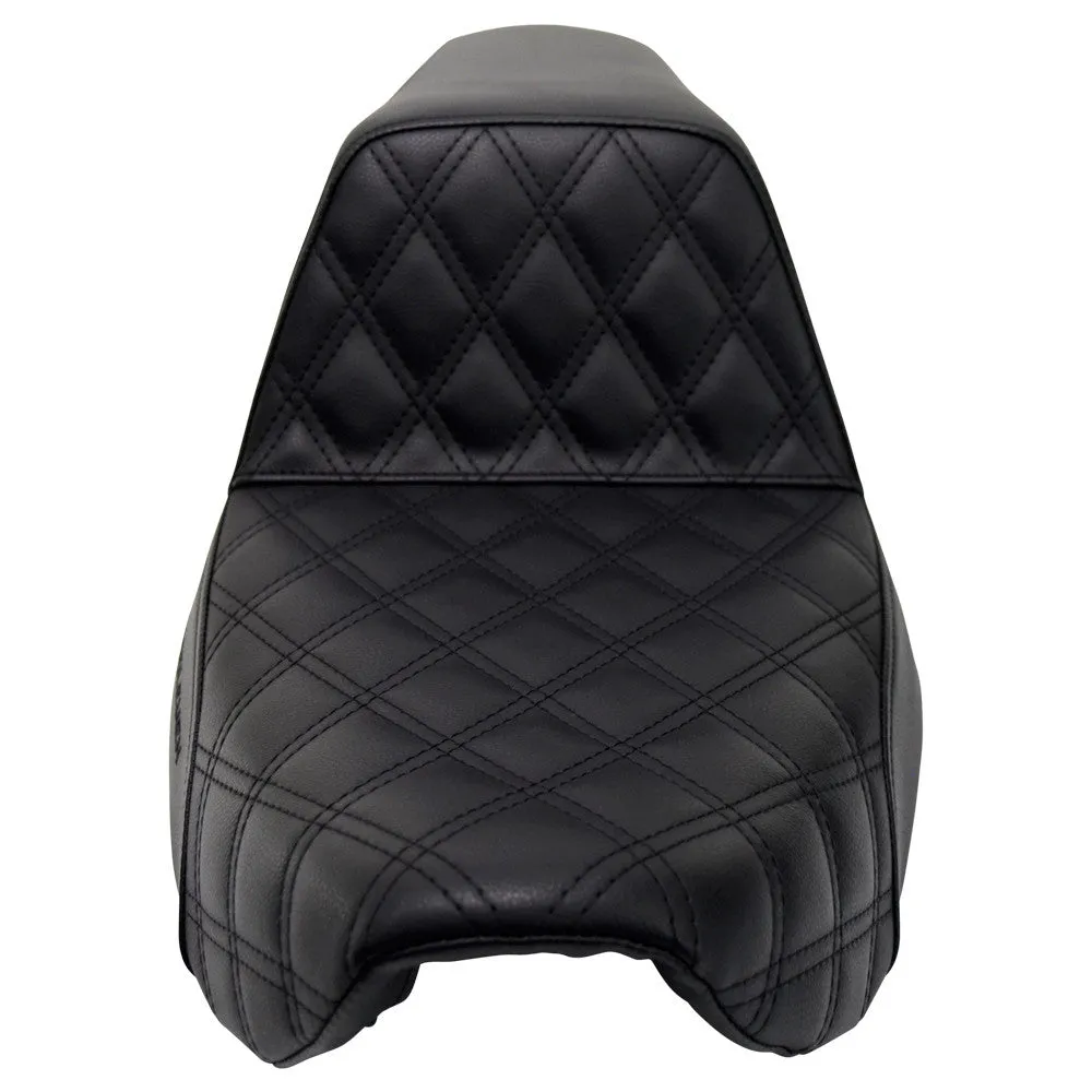 Saddlemen - Step Up Seat - 1996-2003 Dyna FXD - Lattice Diamond Stitch