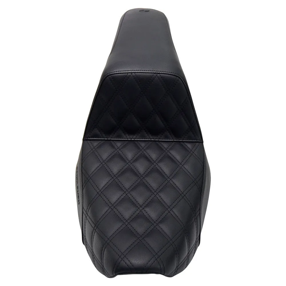 Saddlemen - Step Up Seat - 1996-2003 Dyna FXD - Lattice Diamond Stitch