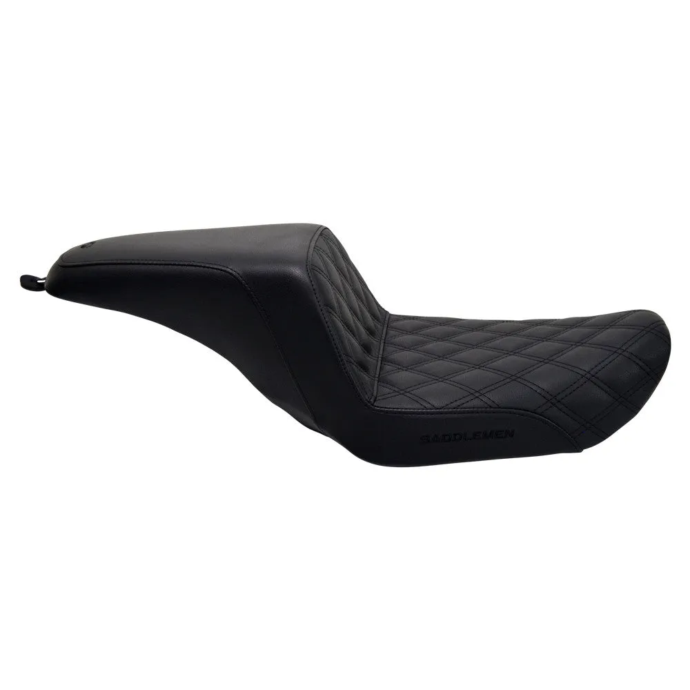 Saddlemen - Step Up Seat - 1996-2003 Dyna FXD - Lattice Diamond Stitch