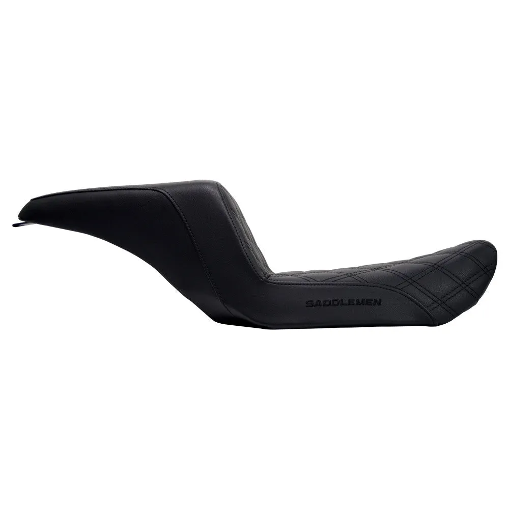 Saddlemen - Step Up Seat - 1996-2003 Dyna FXD - Lattice Diamond Stitch