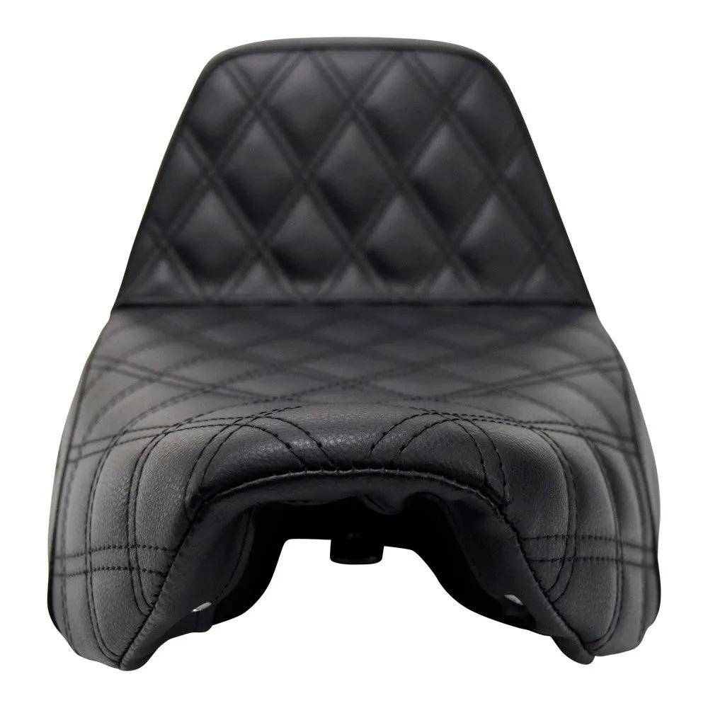 Saddlemen - Step Up Seat - 1996-2003 Dyna FXD - Lattice Diamond Stitch