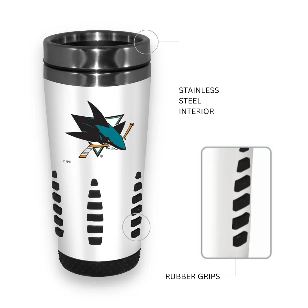 San Jose Sharks Travel Mug - 16 oz. White Huntsville